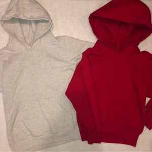 2 plain colored hoodies- great for sports!